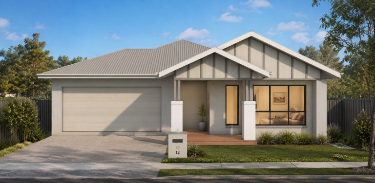 Single Storey modern californian bungalow facade