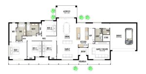 Country home design with 4 bedrooms, spacious living areas and outdoor spaces