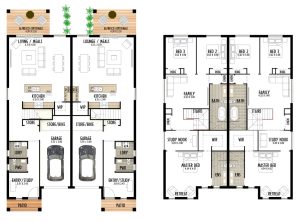 Double storey duplex design for with CDC minimum room requirements