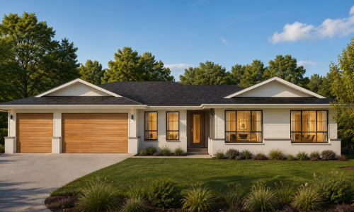 Single storey hampton country facade