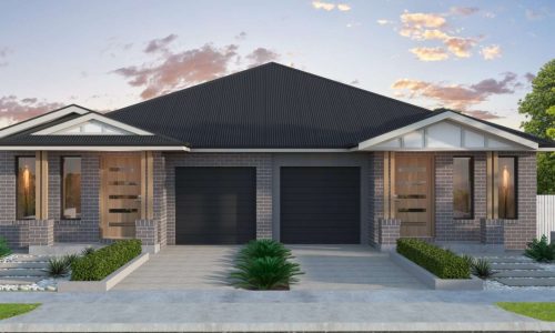 single storey duplex home facade